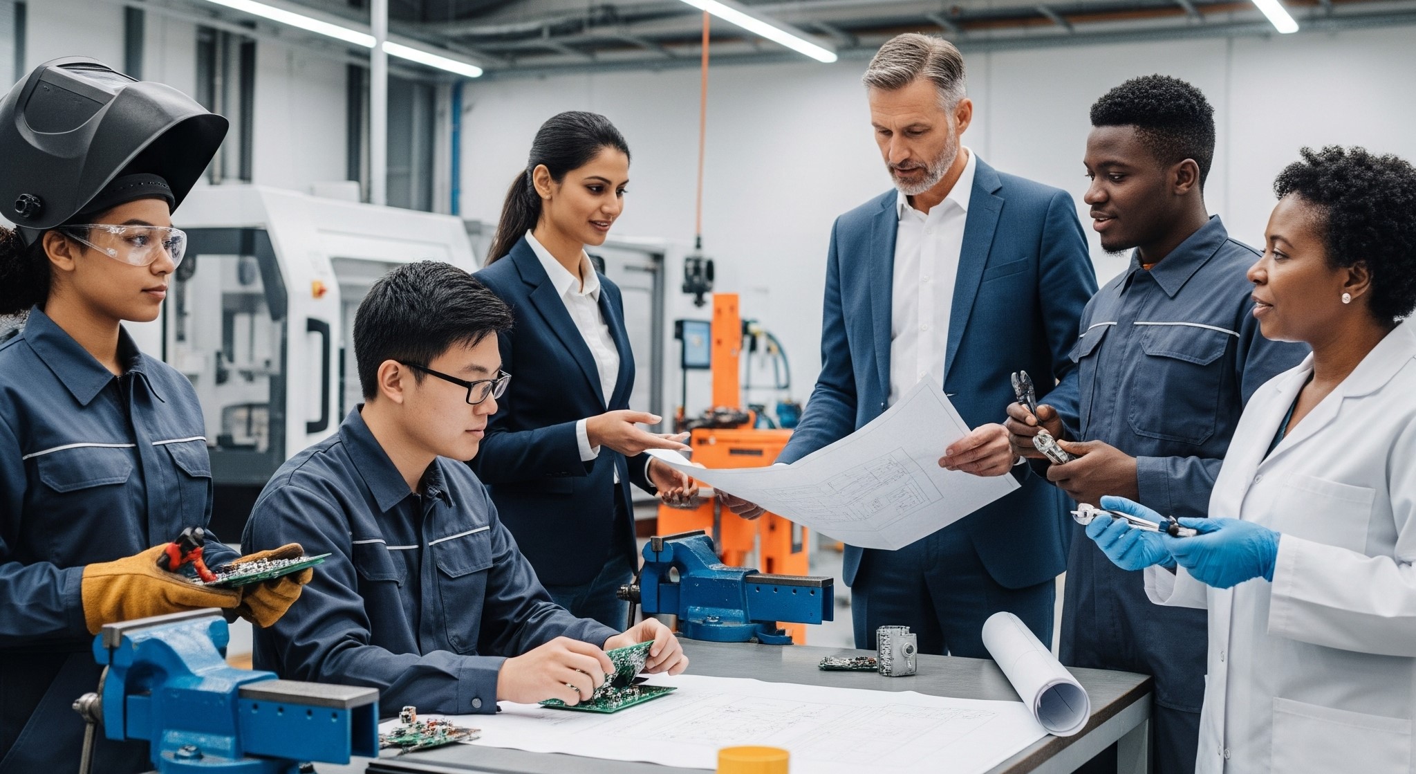 Equipo multidisciplinario técnico - Profesionales de PRAXCV colaborando en el desarrollo de la plataforma FPRAX, representando nuestra visión de liderazgo tecnológico